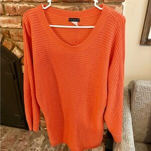 VENUS Women's Vibrant Orange Crew Neck Sweater